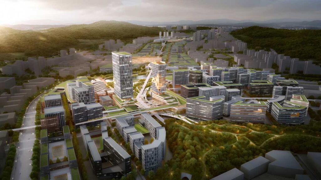 남양주 상급종합병원 유치 후보지로 거론되는 왕숙 도시첨단산업단지 미래 조감도